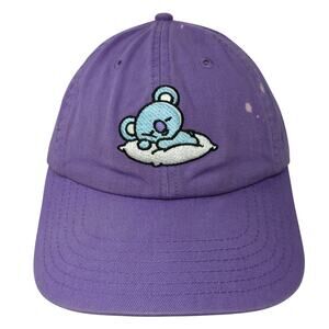 BT21 Koya Slideback Baseball Cap Purple One Size Adjustable Embroidered